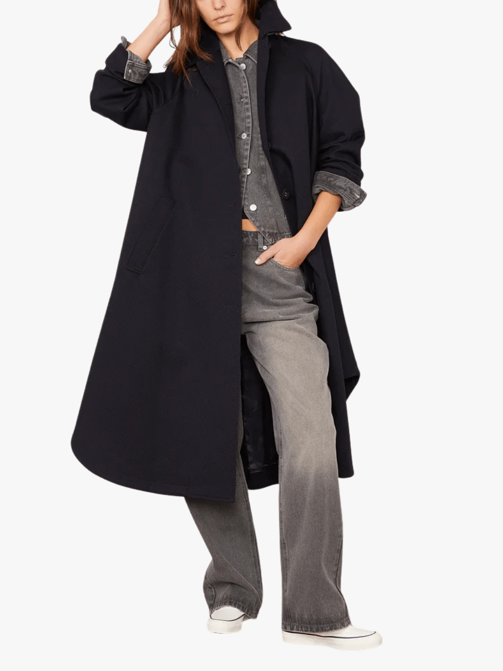 Officine Generale Freya Mantel Dark Navy Damen
