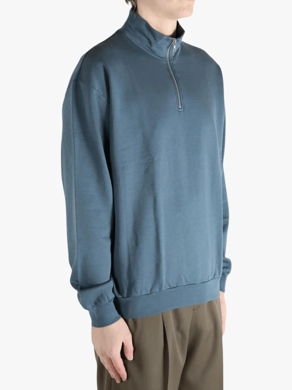 Auralee Half Zip‑Up Sweatshirt Blau Herren