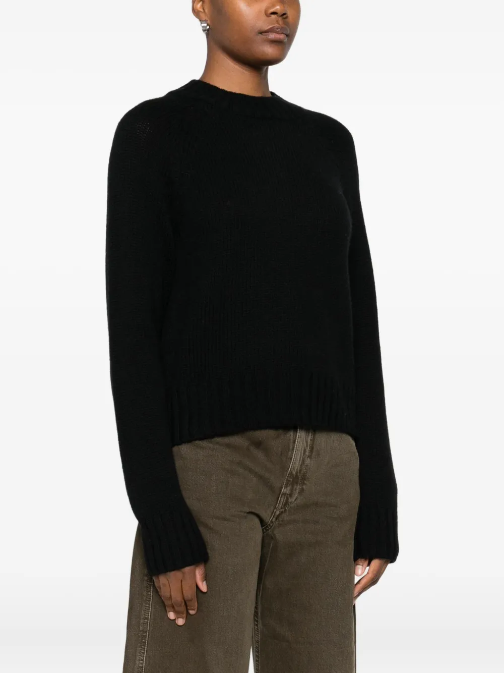 Vince Pullover mit Rundhalsausschnitt Schwarz Damen