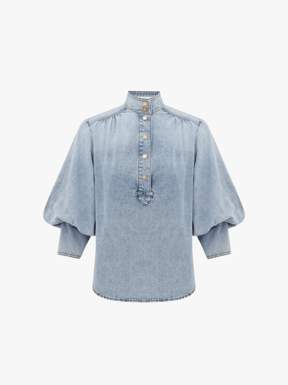 Zimmermann Denim Blouse Sea Foam Damen