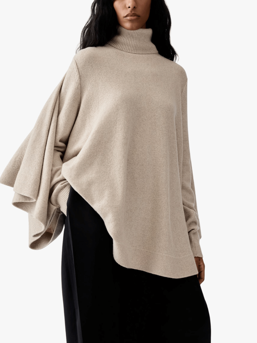 Jacquemus Le Col Roulé Fiocco Pullover Beige Damen