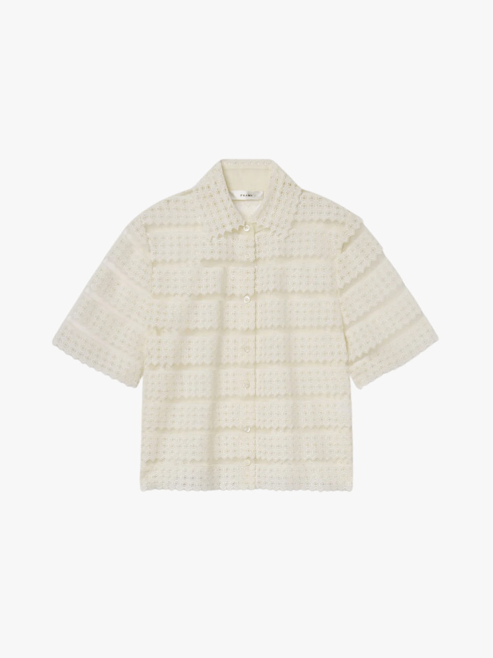 FRAME Crochet Blouse Creme Damen