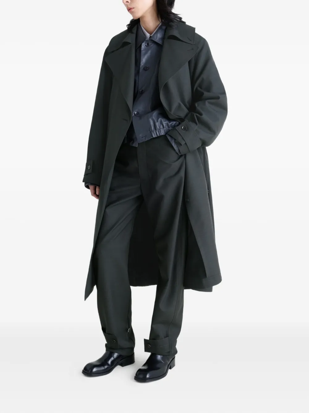Lemaire Trenchcoat mit Gürtel Schwarz Damen