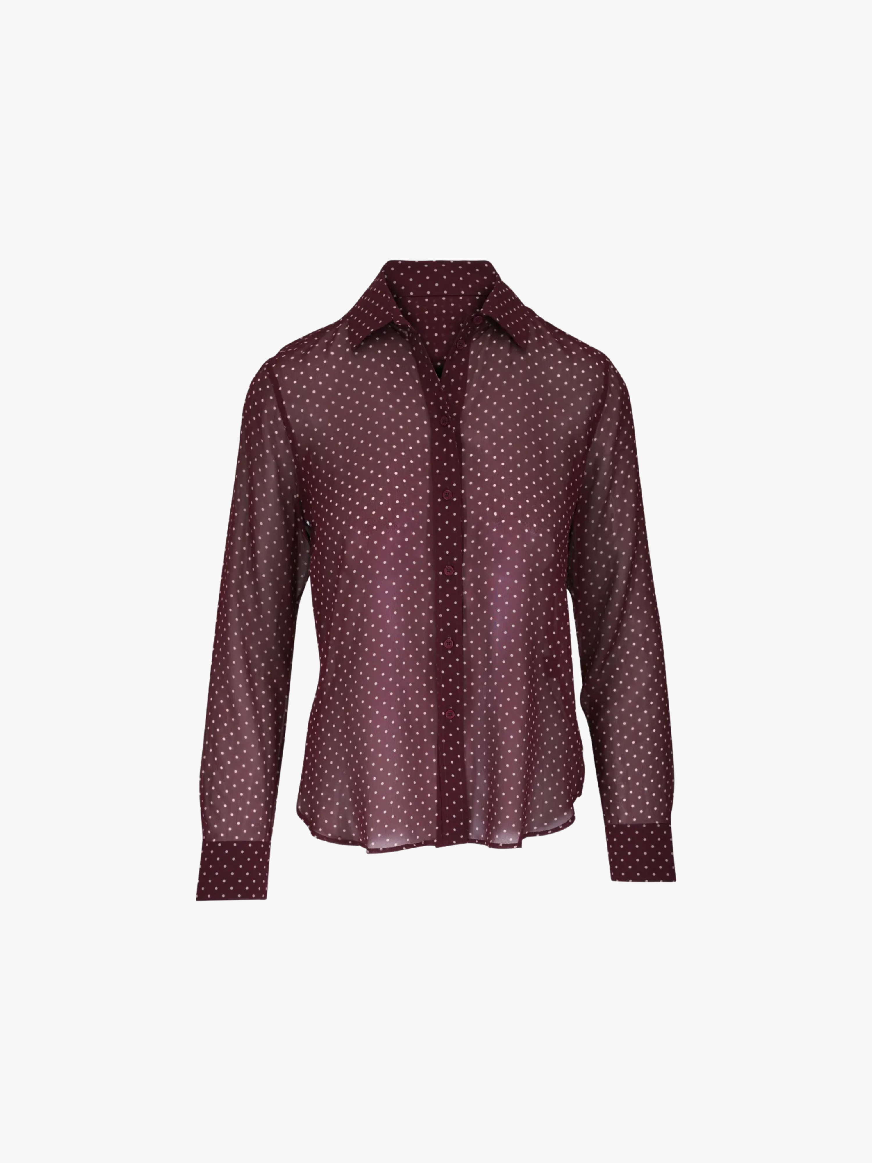 Nili Lotan Gaia Hemd mit Polka Dots Bordeaux Damen