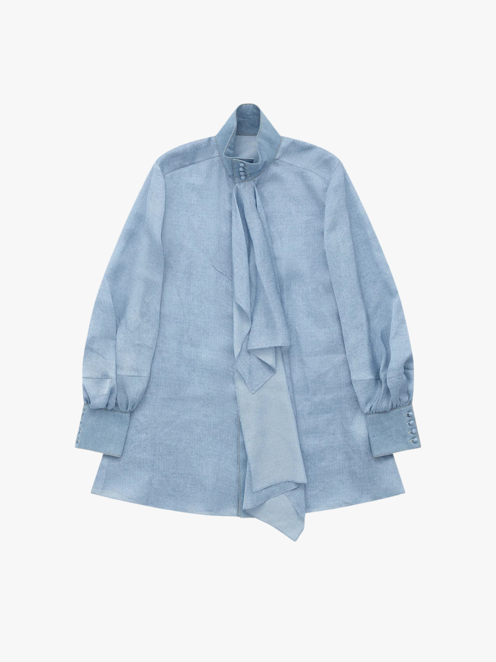 Sacai Damen Denim Kleid Blau