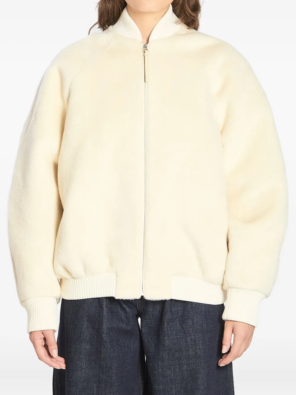 Jacquemus Le Blouson Pilu Jacke Weiß Damen
