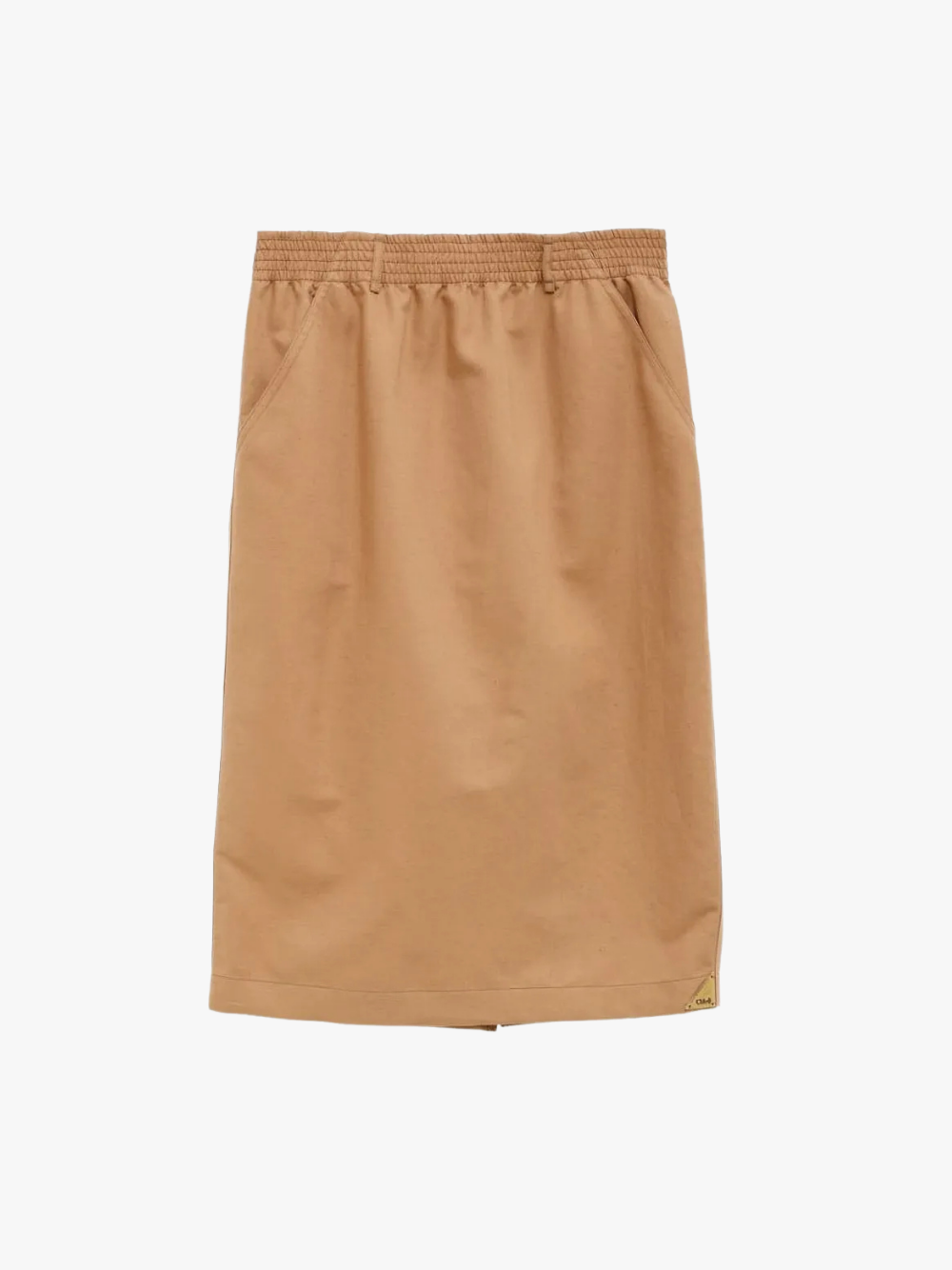 Chloé Gold Brown Women's Skirt with Elastic Waistband