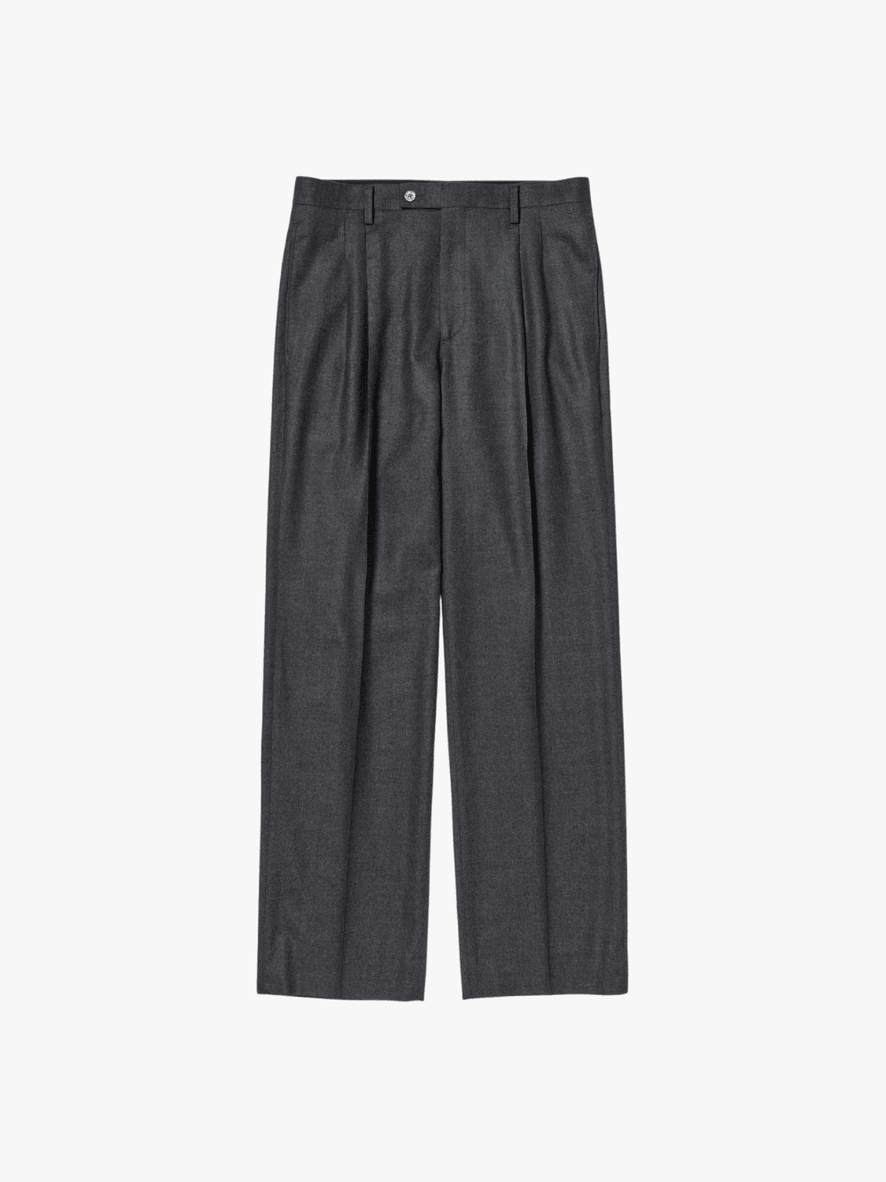 Auralee Super Light Wool Two Tuck Slacks Grey Men's