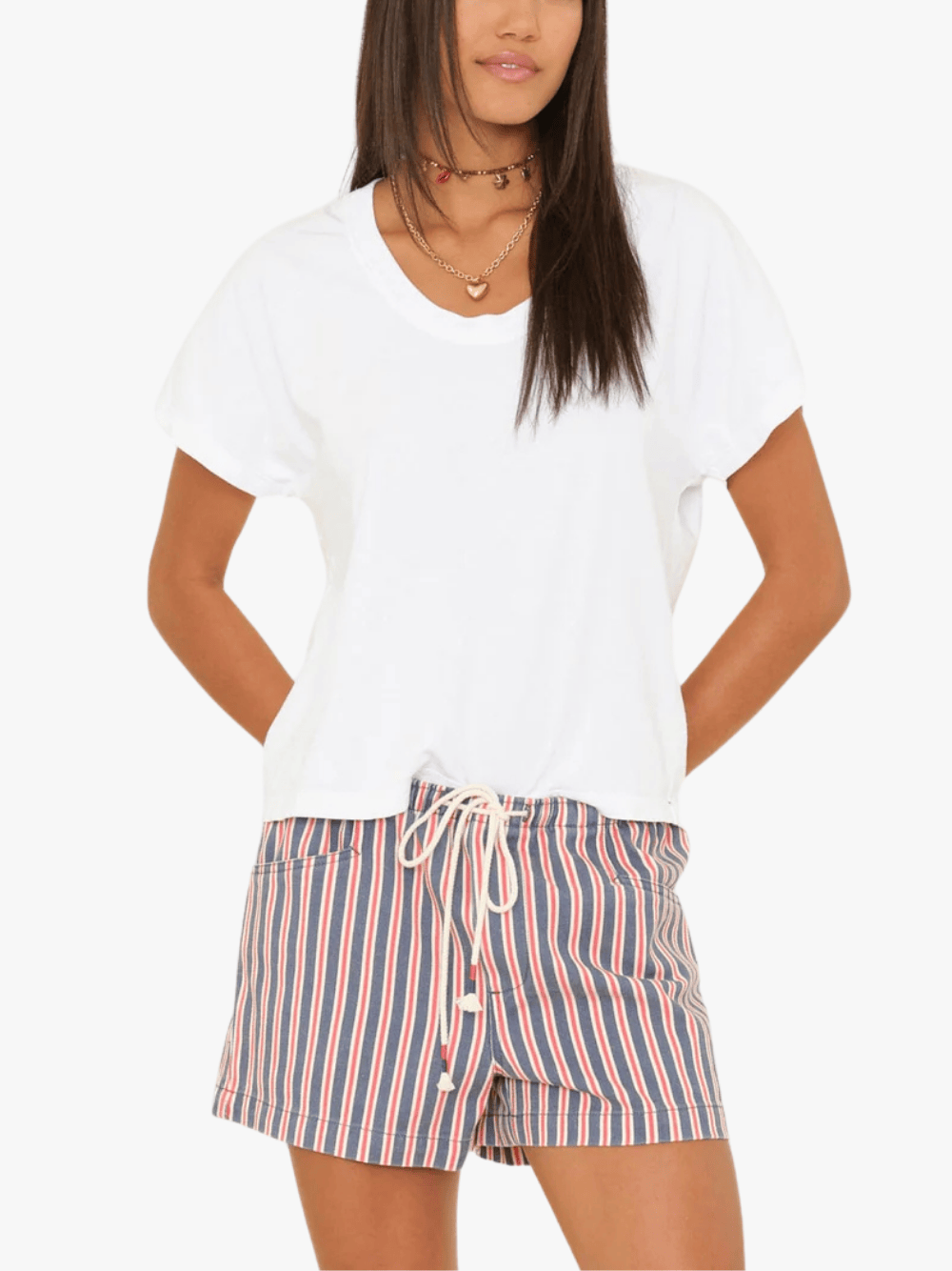 Xirena White Bodhi Tee Weißes T‑Shirt Damen