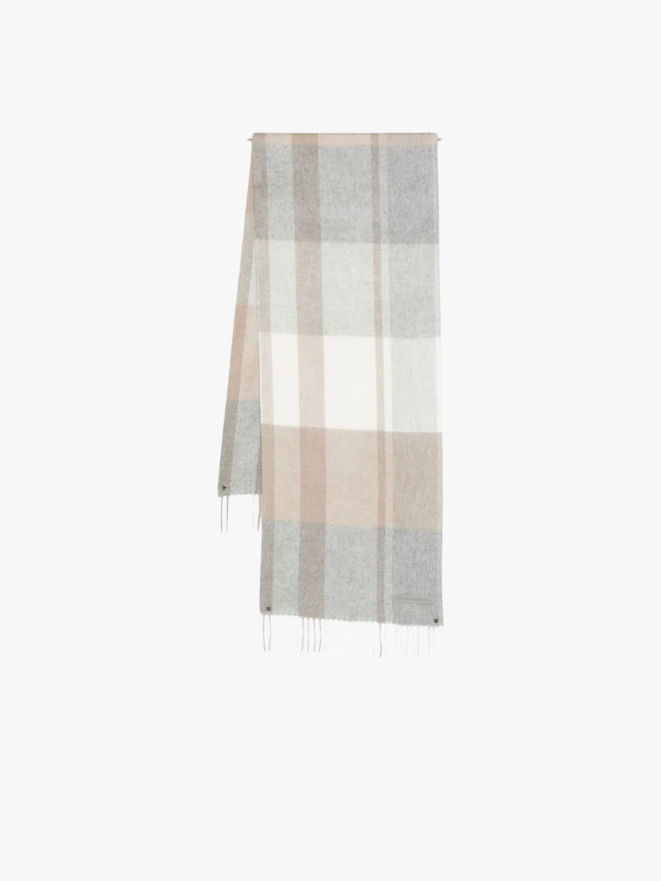 Zegna karierter Schal mit Fransen Beige Herren