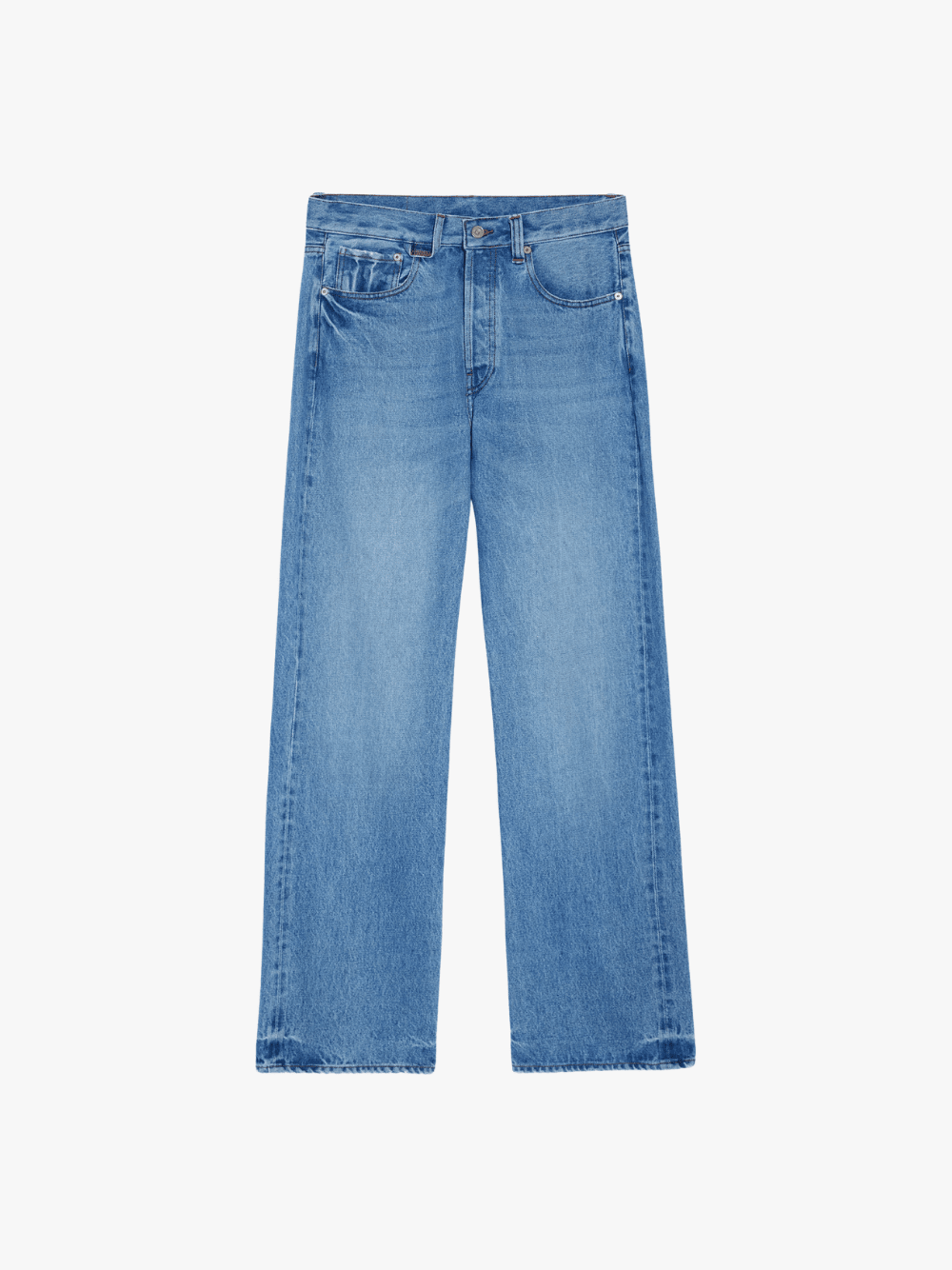 Jacquemus Straight de-Nîmes Denim Trousers Blue/Tobacco Men's