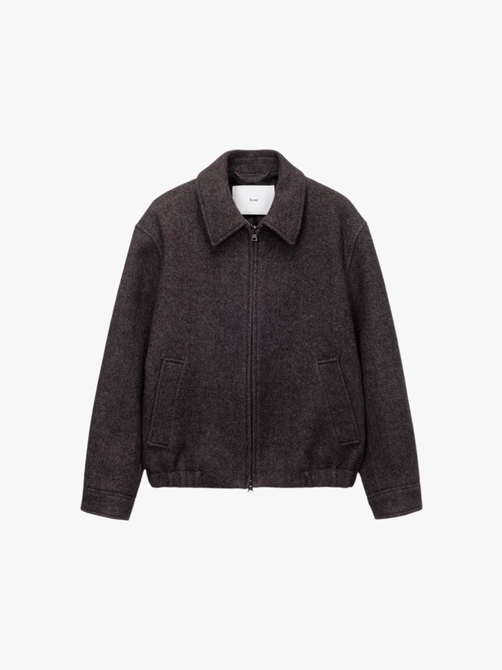 Dunst Collared Wool Blouson Braun Meliert Herren