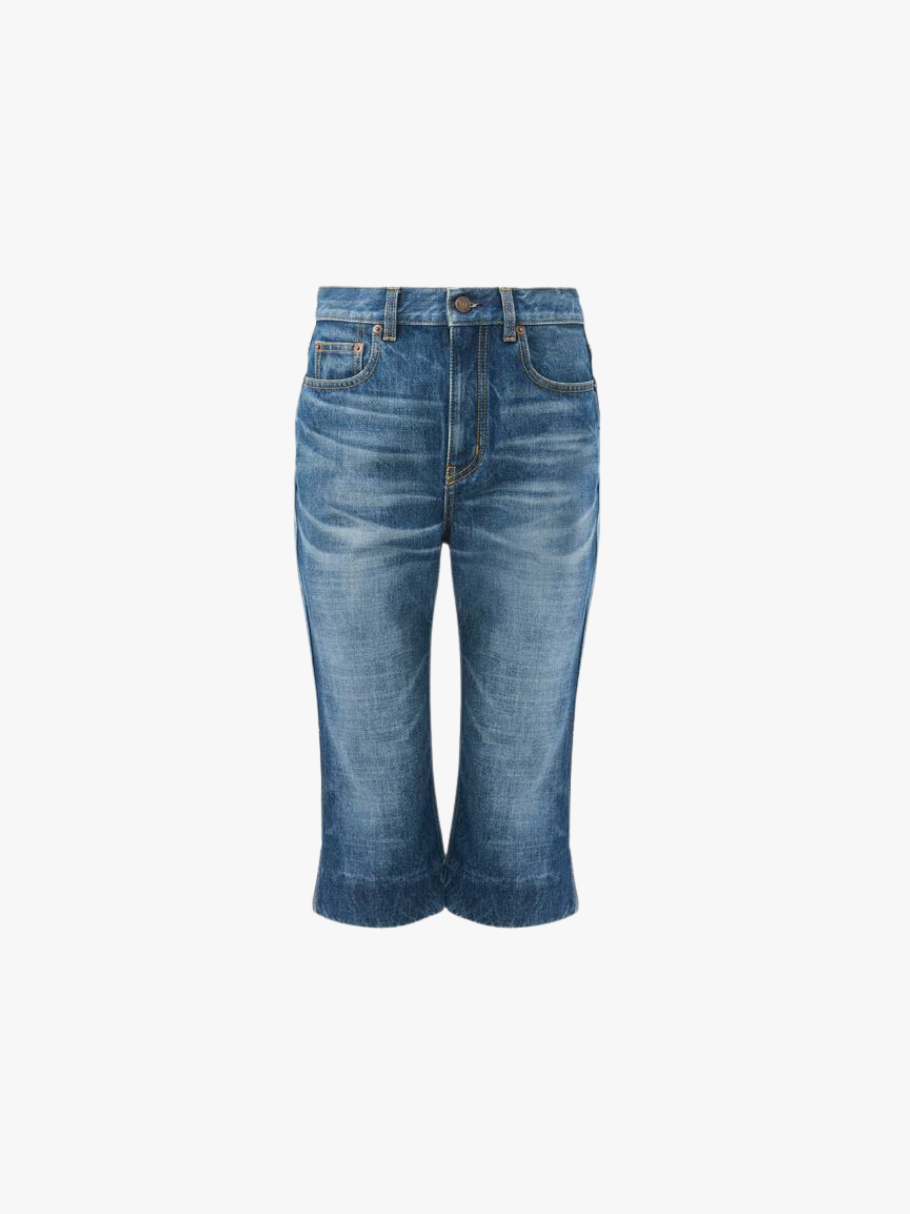 Chloé High‑Rise Denim Capri Jeans Faded Indigo Women’s