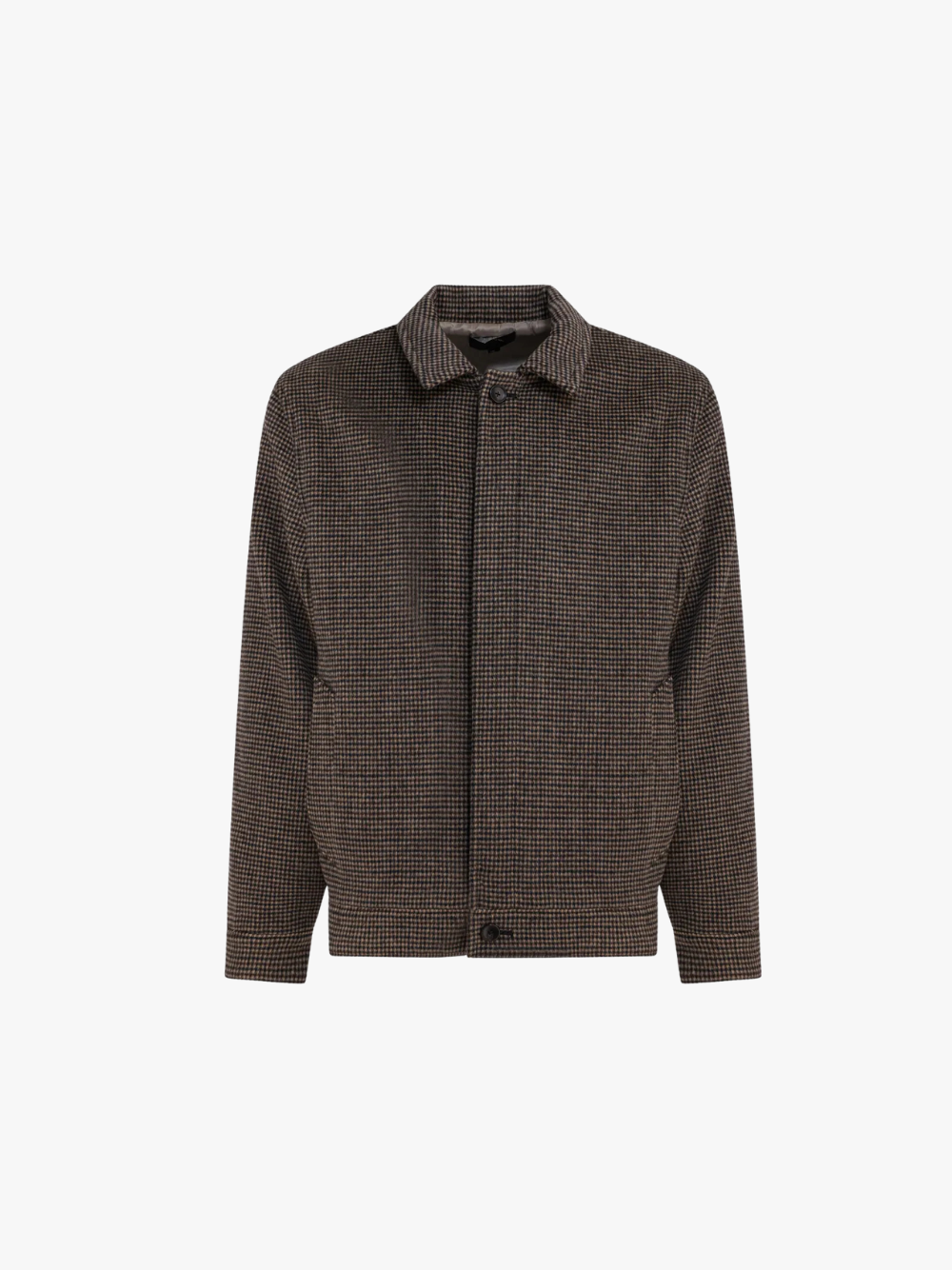 Vince Checkered Bomber Jacket Brown Men Vince Checkered Bomber Jacket Brown Men