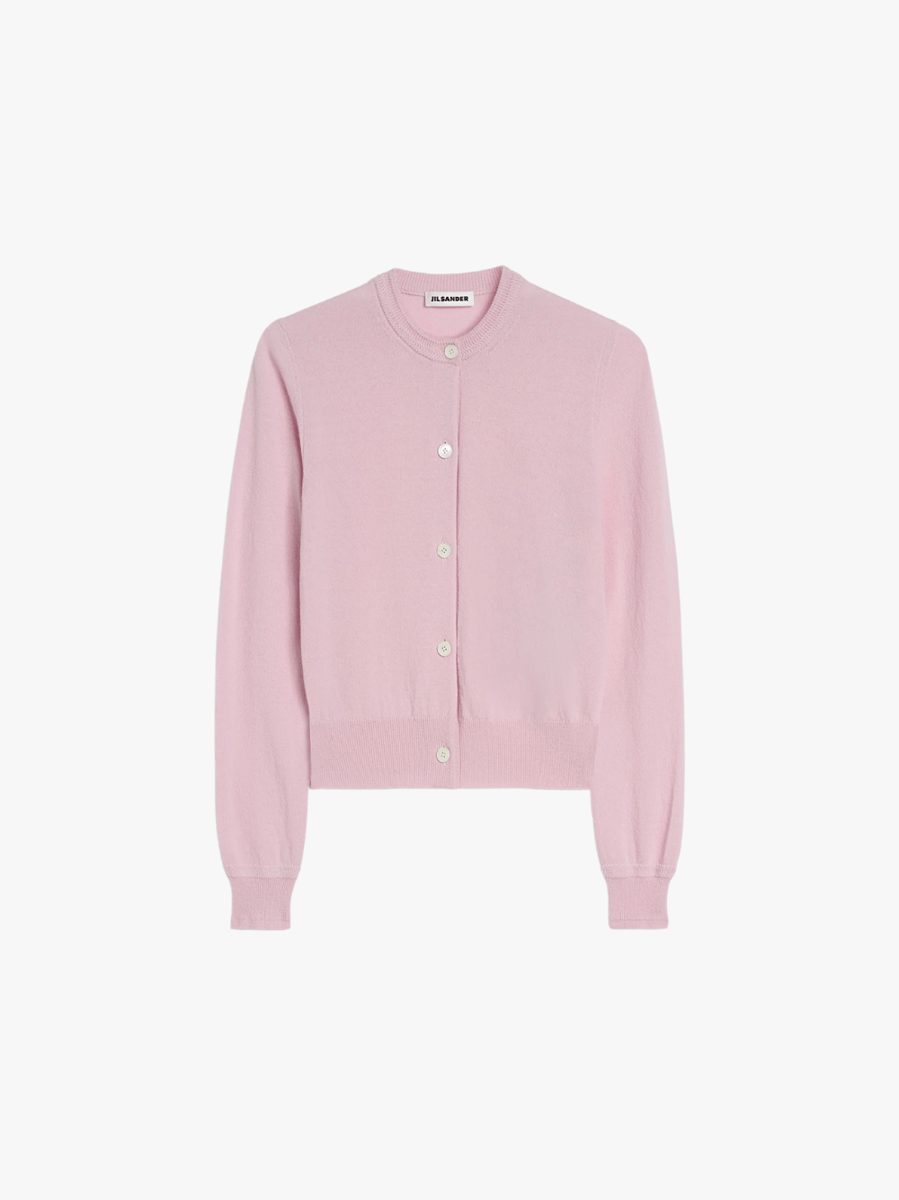 Jil Sander Cardigan mit Rundhalsausschnitt aus leichter Wolle Candy Pink Damen Strickjacke