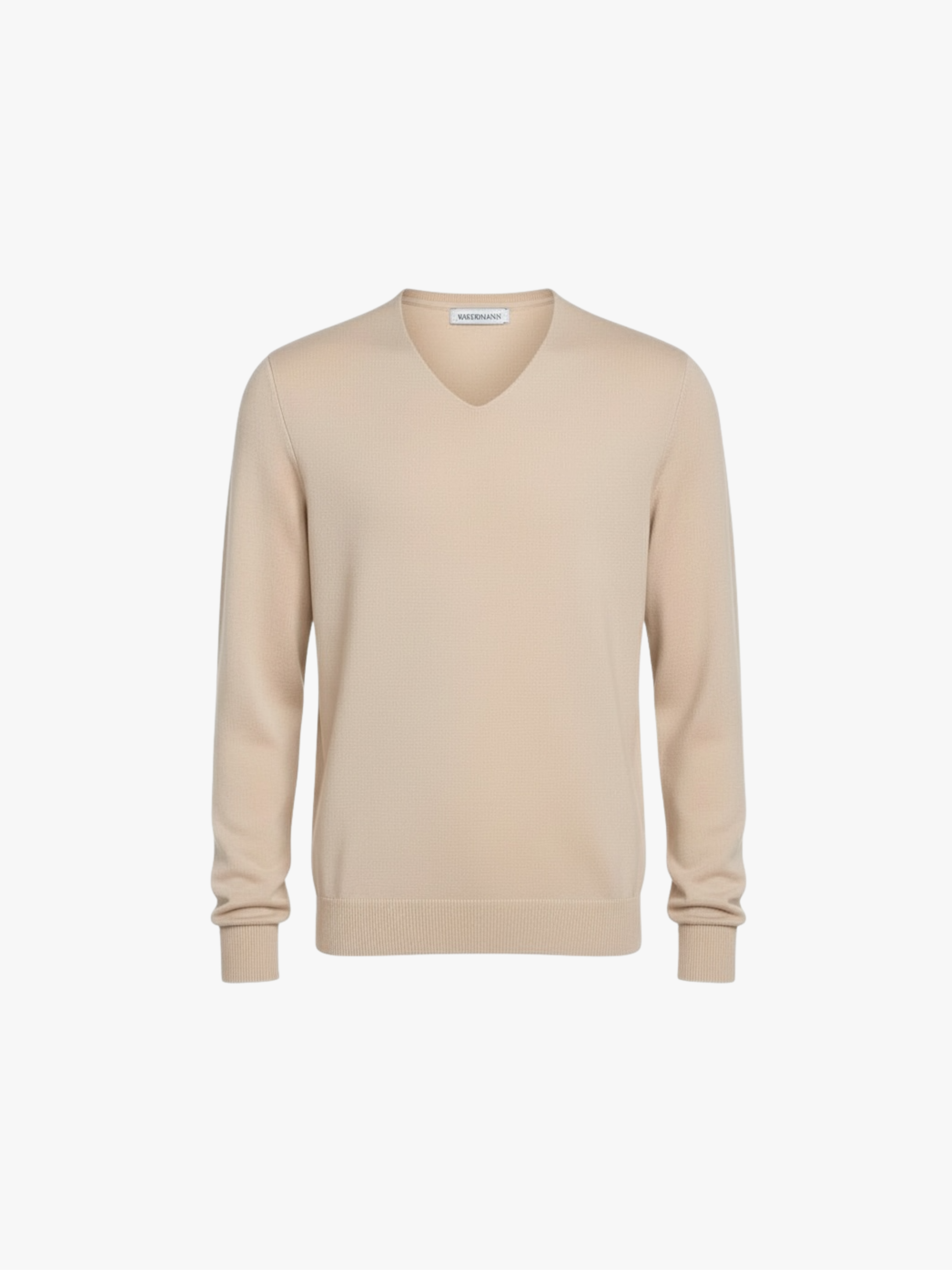 KIEFERMANN Corondal Kompakter Pullover mit V-Ausschnitt Sesame Beige Herren