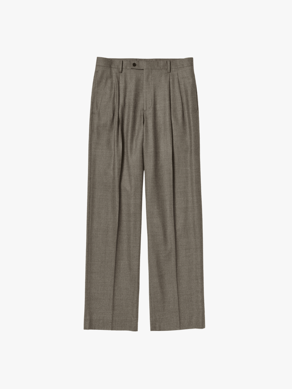 Auralee Super Light Wool Two Tuck Slacks Brown Men's