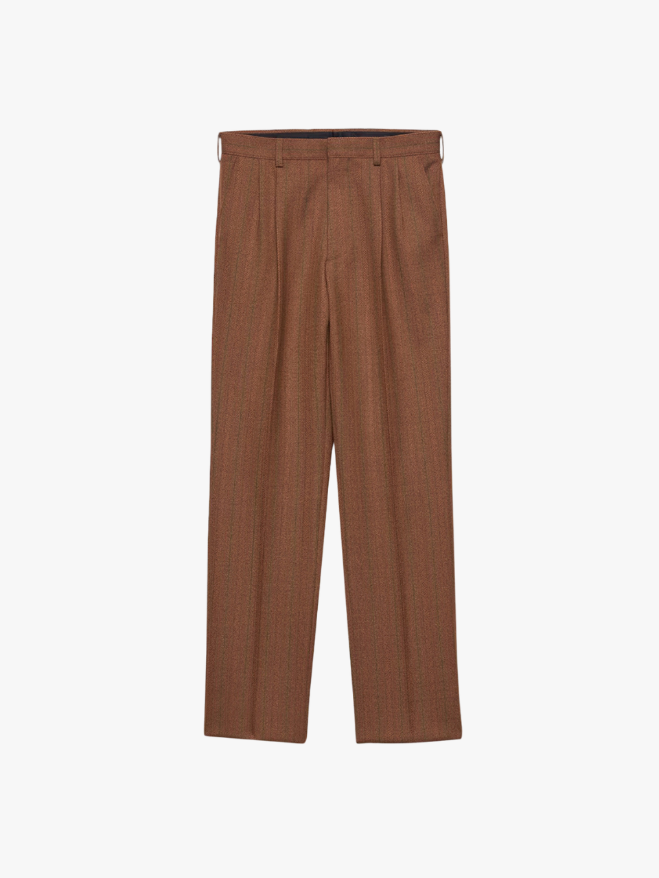 Prada Pinstriped Wool Pants Brown Men