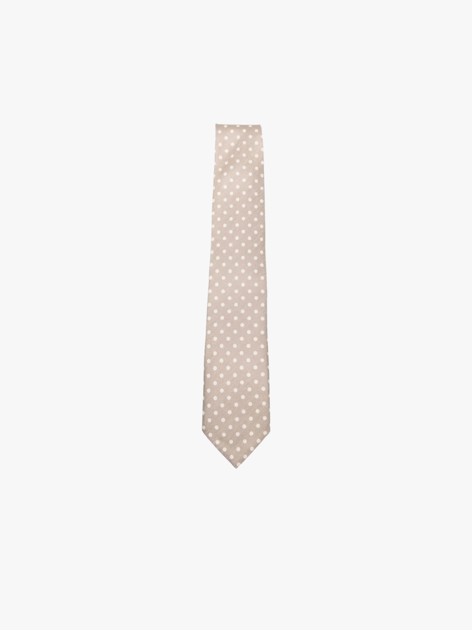 TOM FORD Seidenkrawatte mit Polka-Dots Beige Herren