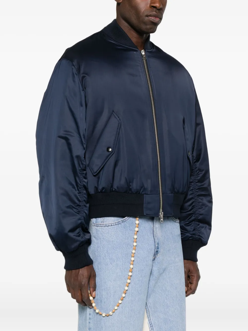 Tonywack Recycled Polyester Bomber Jacket Navy Herren