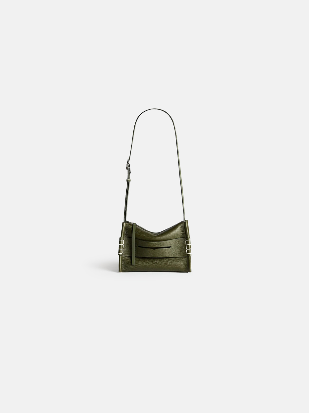 JW Anderson Small Messenger Loafer Bag Khaki Green Leder Damen