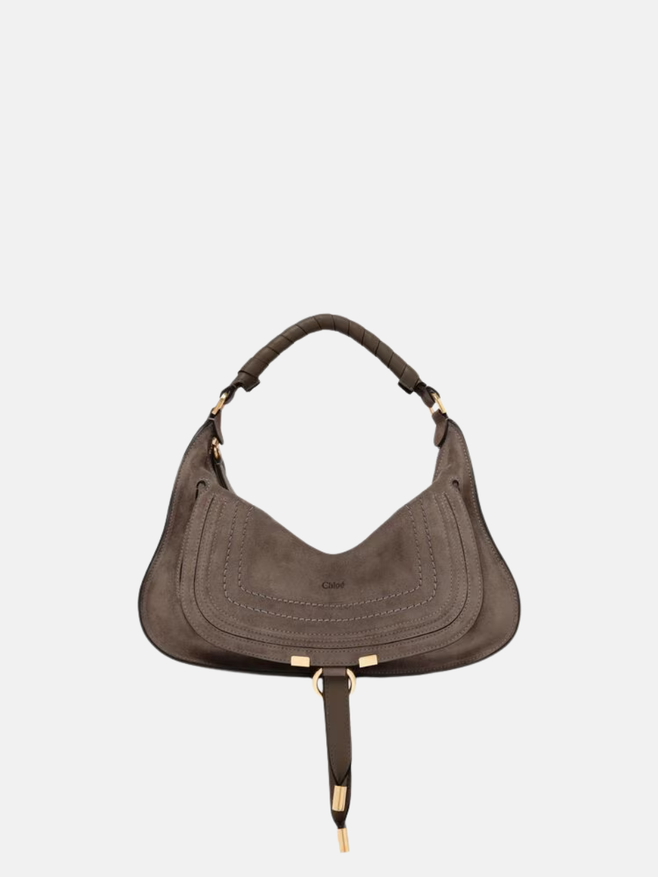 Chloé Small Marcie Shoulder Bag Kohl Brown Schultertasche