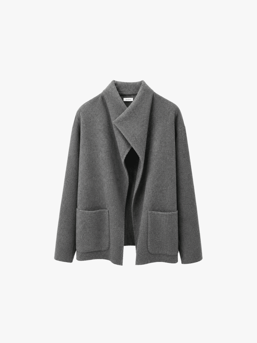 Dusan Medium-Length Wool Jacket with Selvedge Detail (Cimossa), Grey