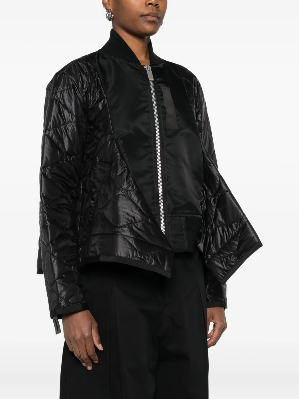 Sacai Quilted Bomber Jacket Black Women