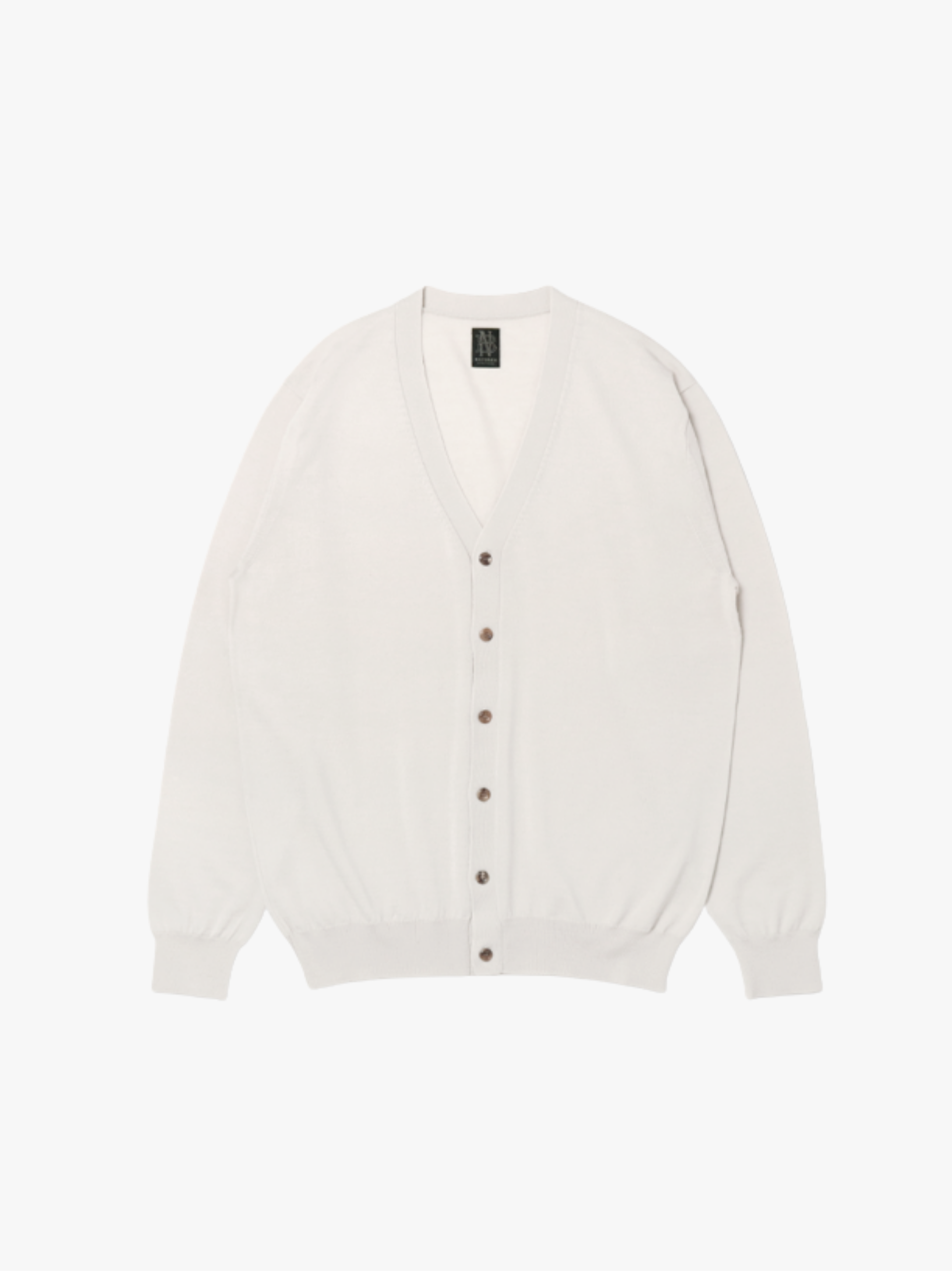 Batoner Essential Superior High Gauge Merino Cardigan Elfenbein Herren