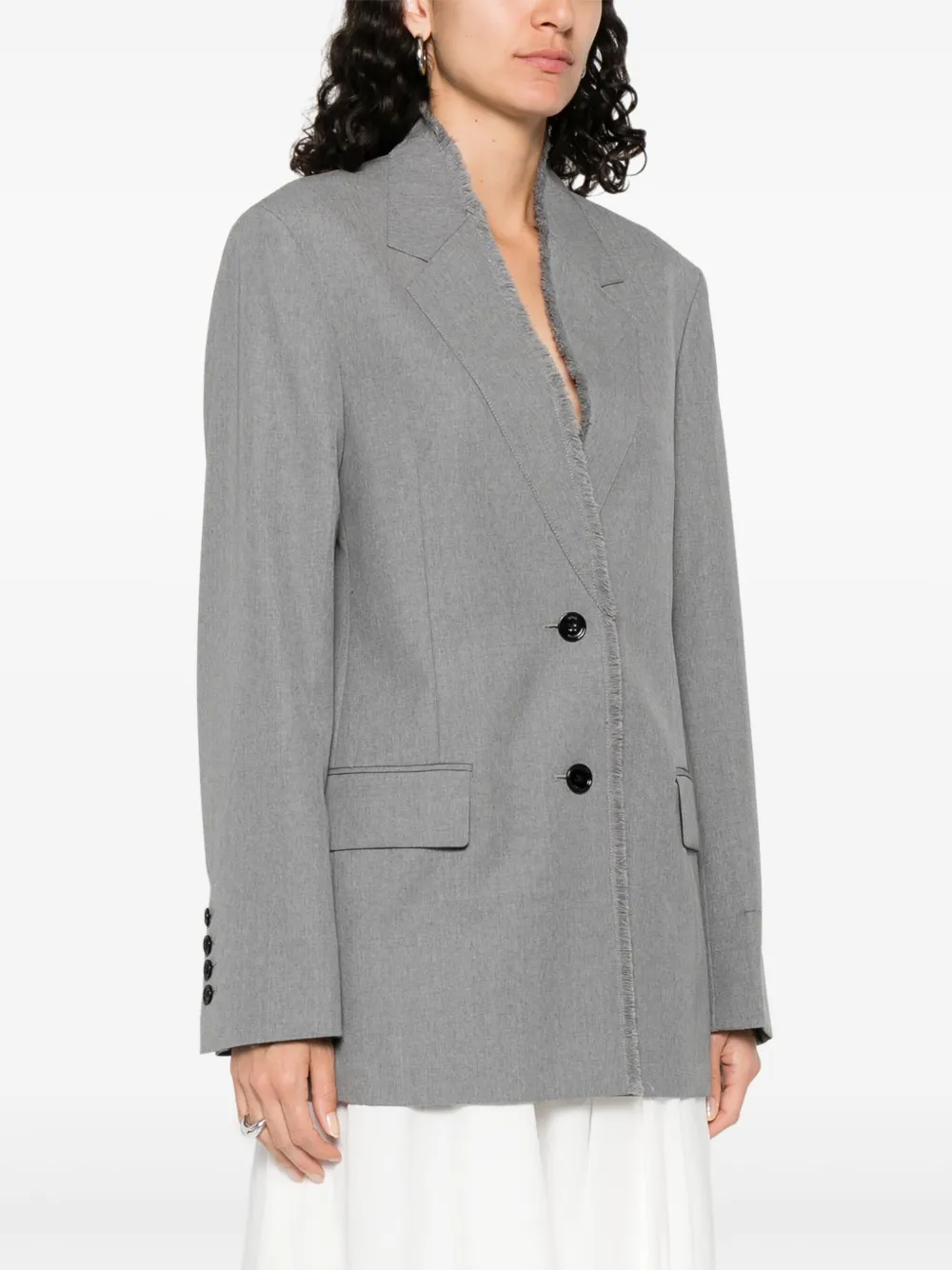 TOTEME Single-breasted wool jacket gray wmen