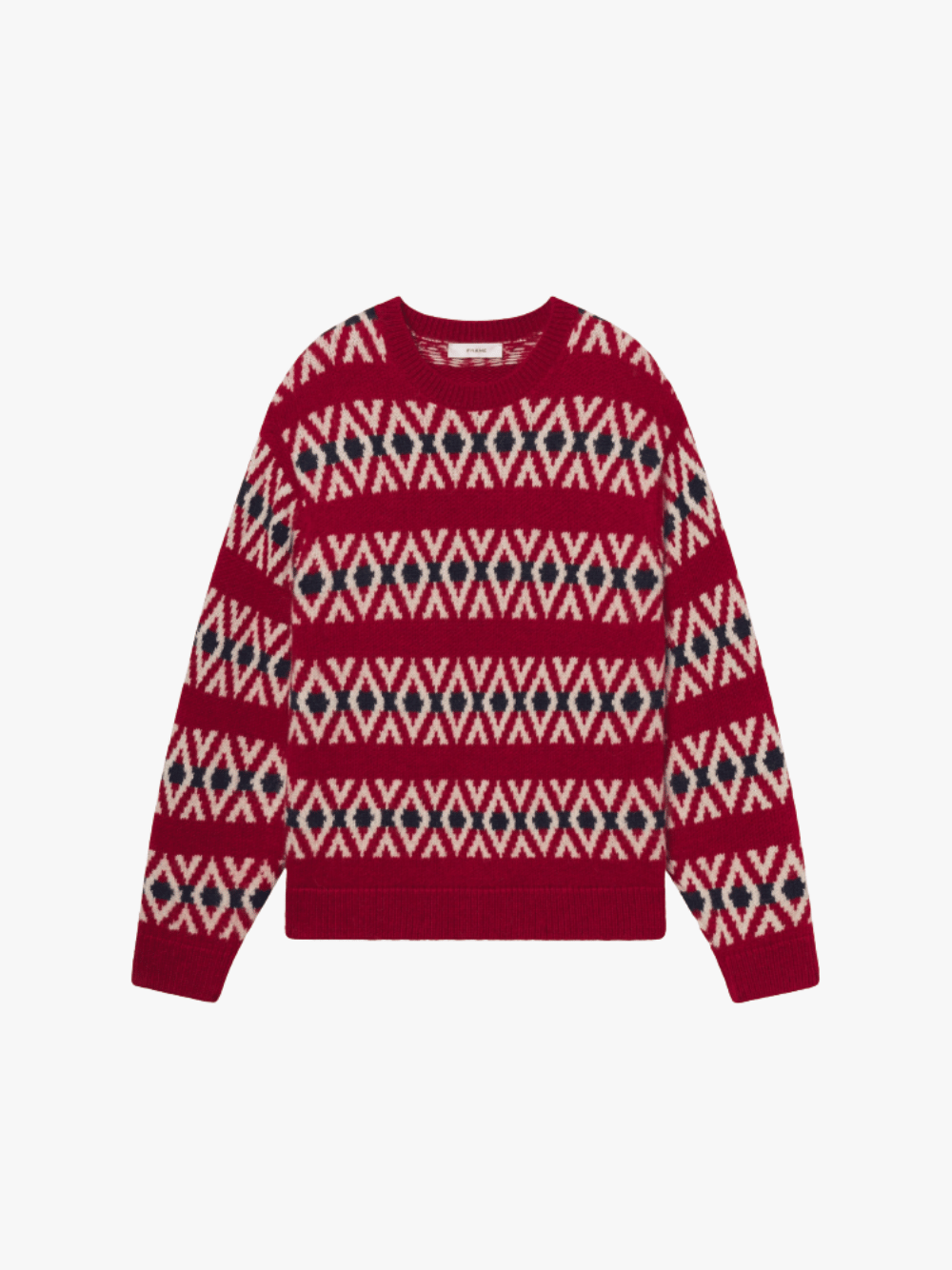 FRAME The Oversized Sweater Currant Fairisle Women