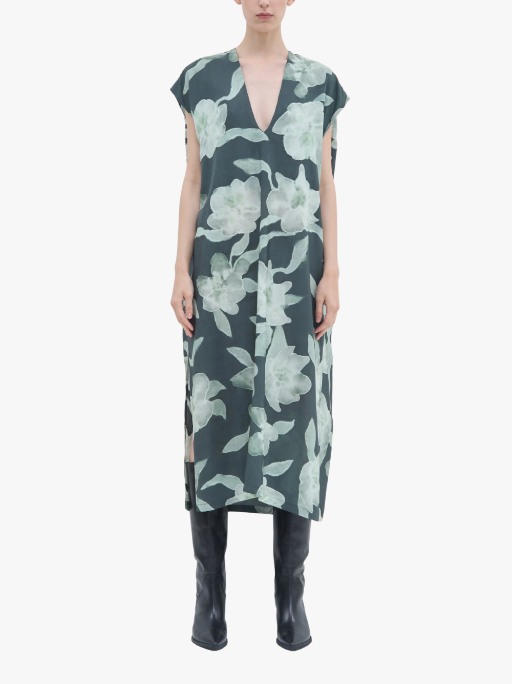 Christian Wijnants Deralos 8605 Ink Ipomoea Large Kleid Damen