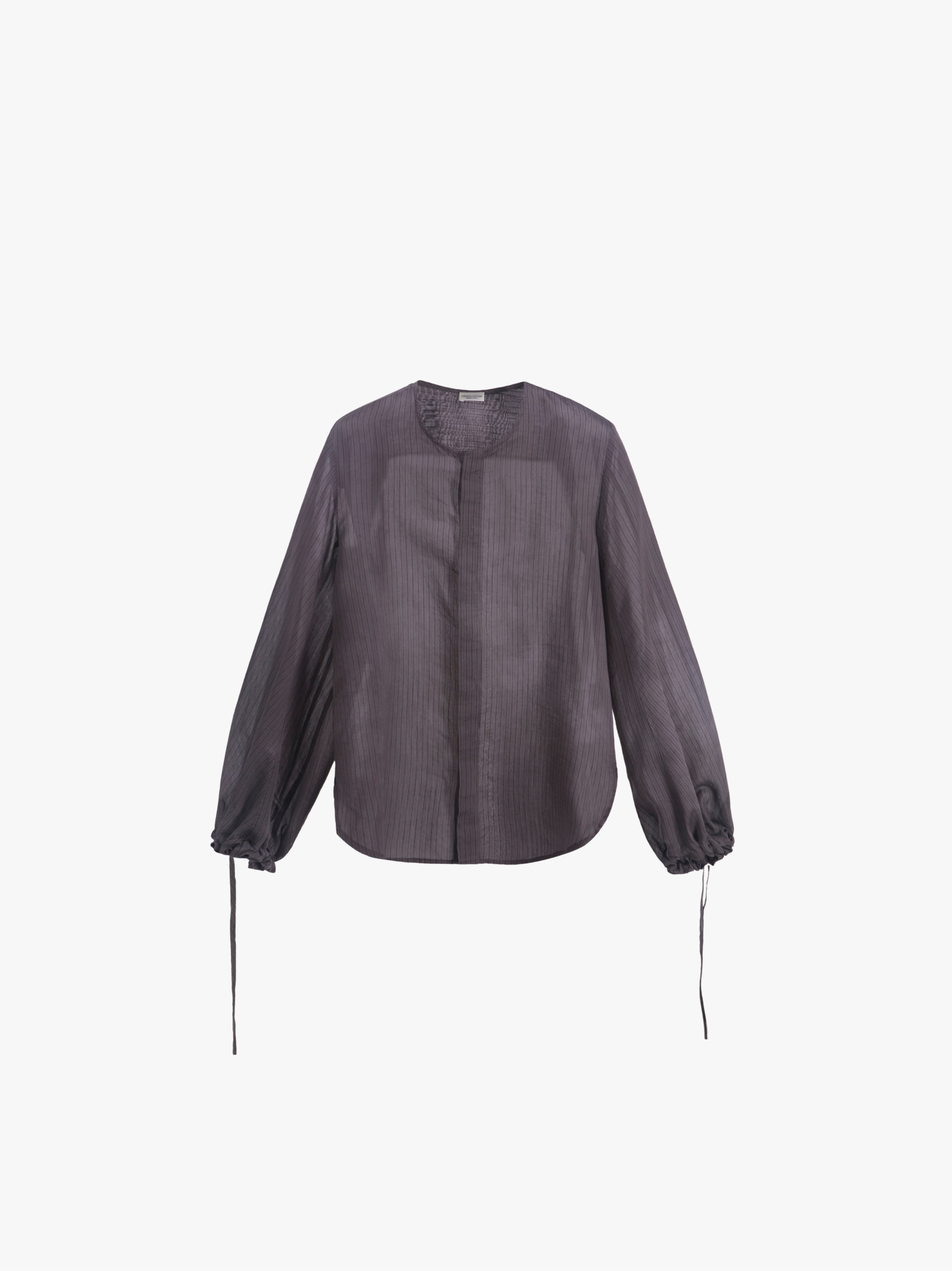 Roberto Collina Oversized Shirt With Drawstrings Sleeves Black Women