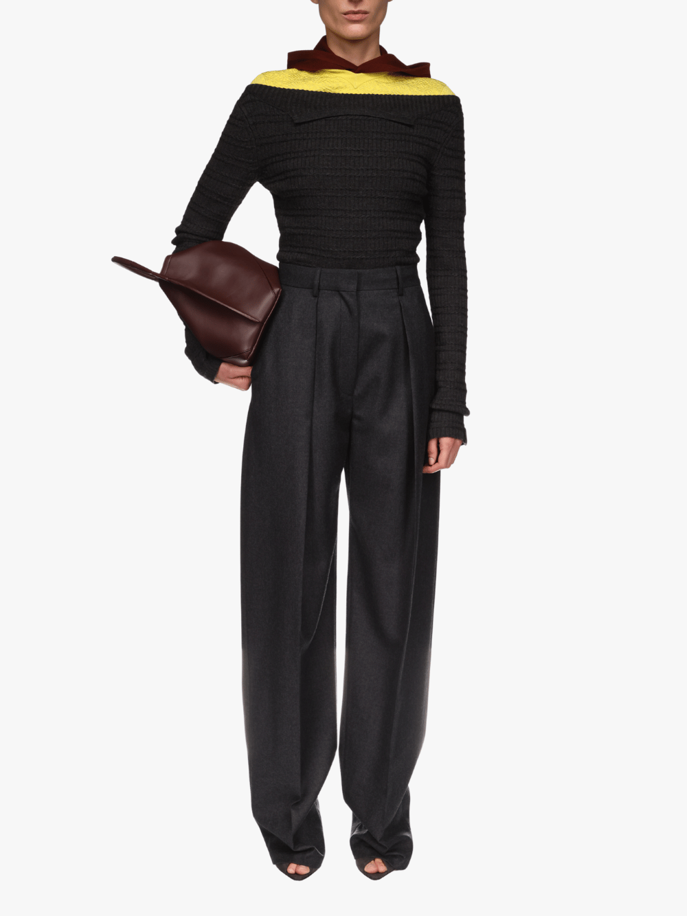Victoria Beckham Cecilia Hose Dunkelgrau Damen