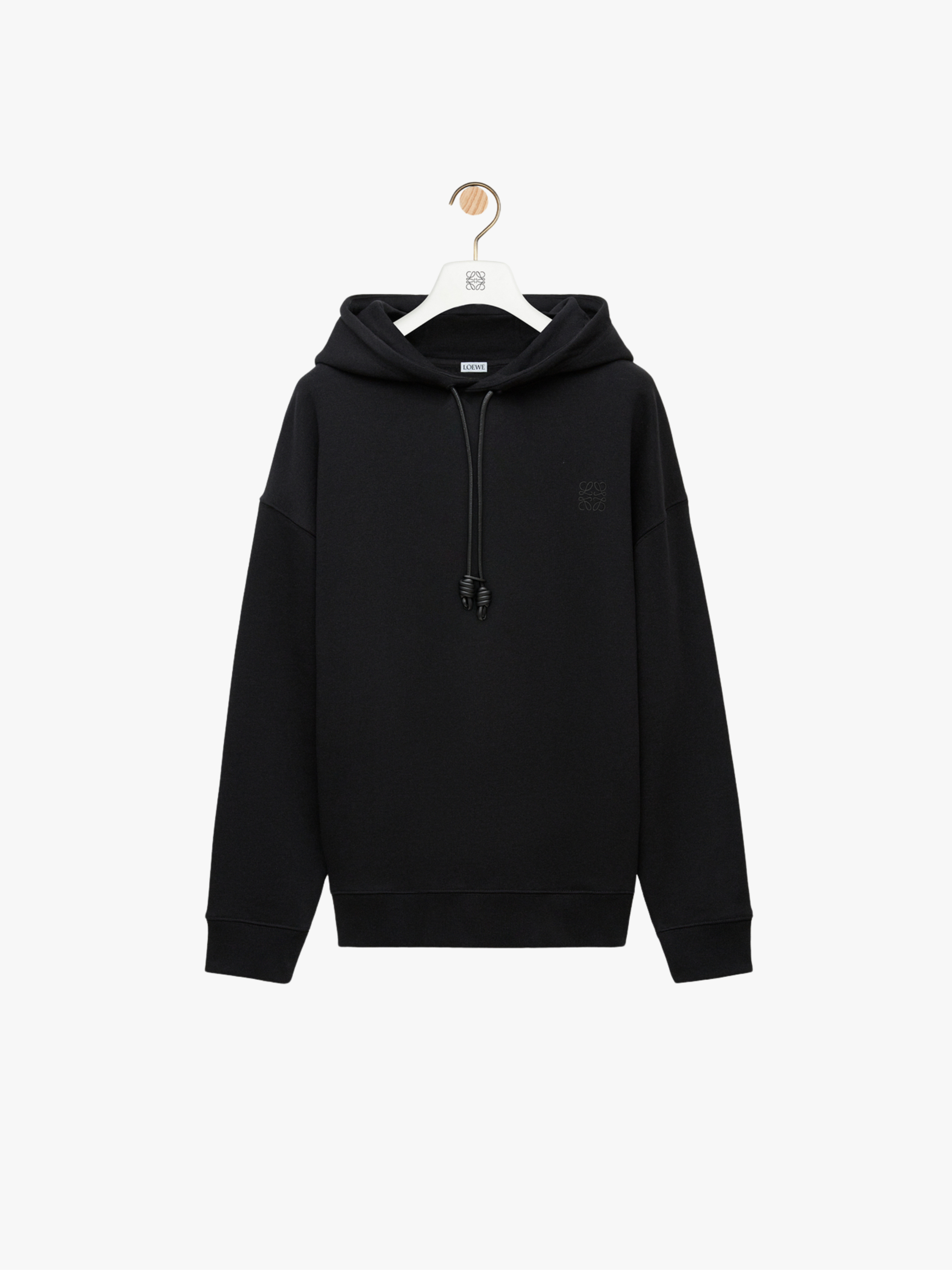 Loewe Relaxed Fit Hoodie Baumwolle Schwarz Herren