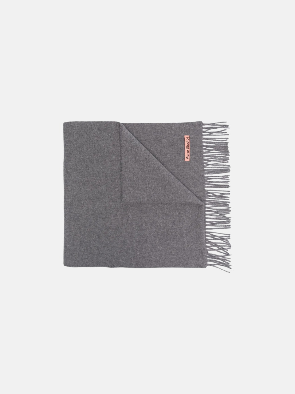 Acne Studios Schal mit Fransen Beige RWS‑Wolle Herren Grau