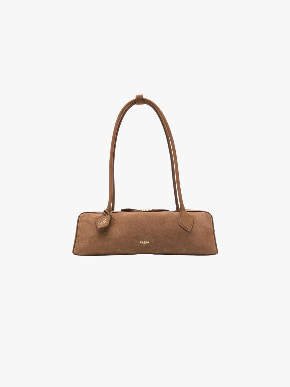 Alaïa Le Teckel Medium Bag in Nubuck Braun Schultertasche