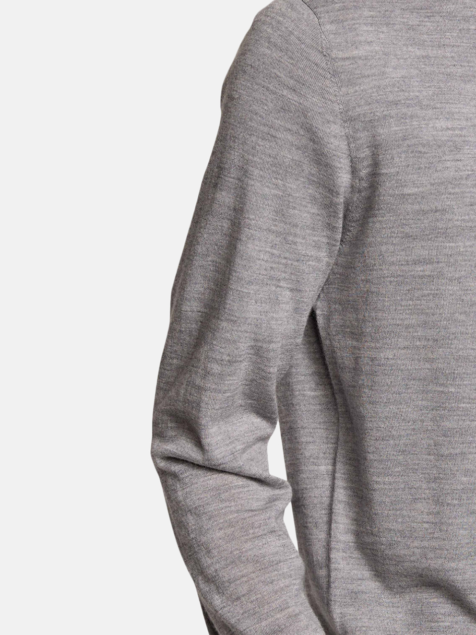 Kiefermann Malt Fine Knit Sweater with High Collar Gray Men