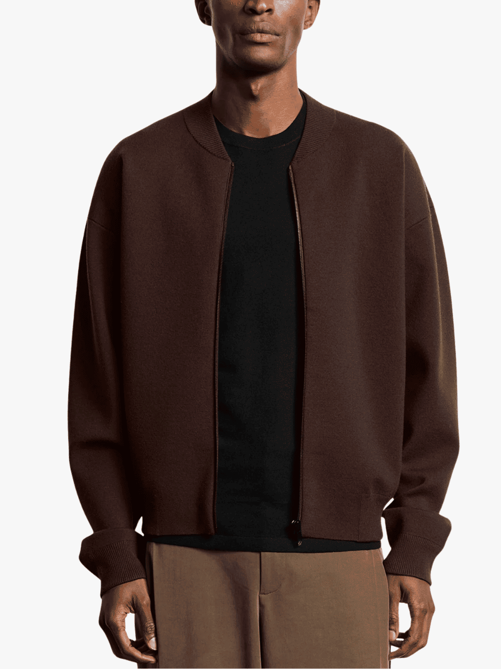 Kiefermann Ulrico Merino Knit Blouson Espresso Men