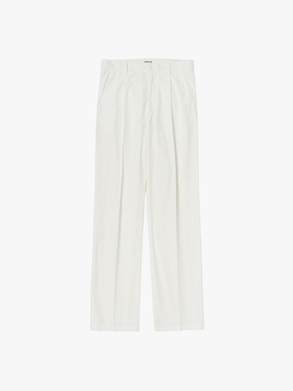 Auralee Finx Shuttle Weather One-Tuck Slacks White Herren Hose