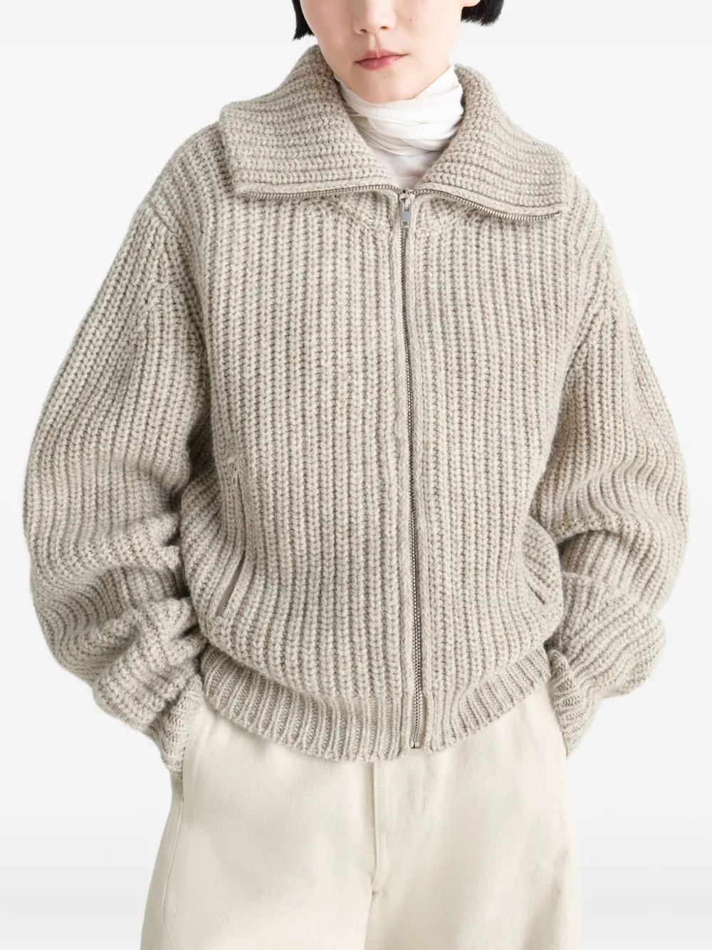 Lemaire ribbed cardigan beige women