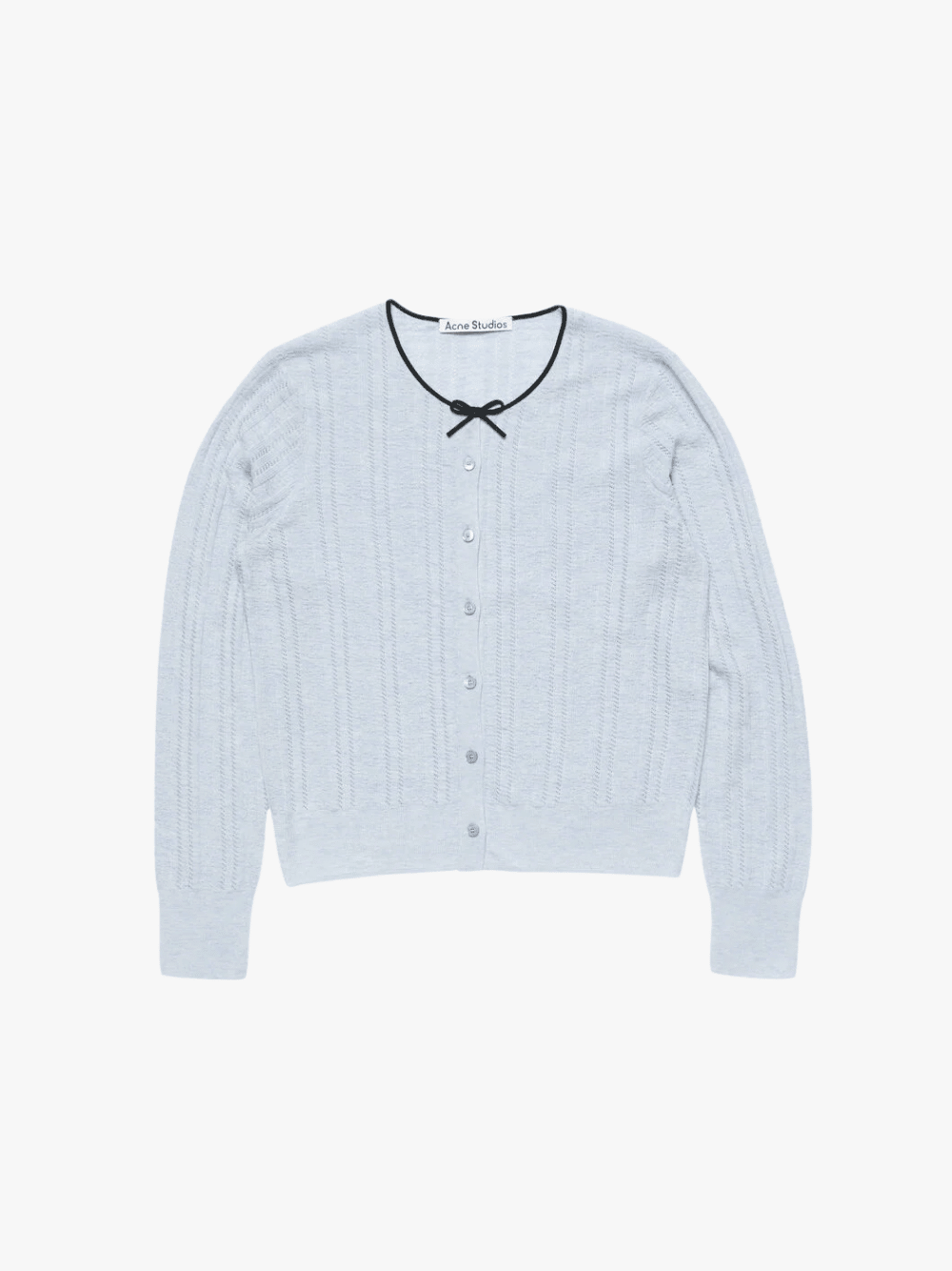 Acne Studios Silk Cardigan with Bow Light Blue Women