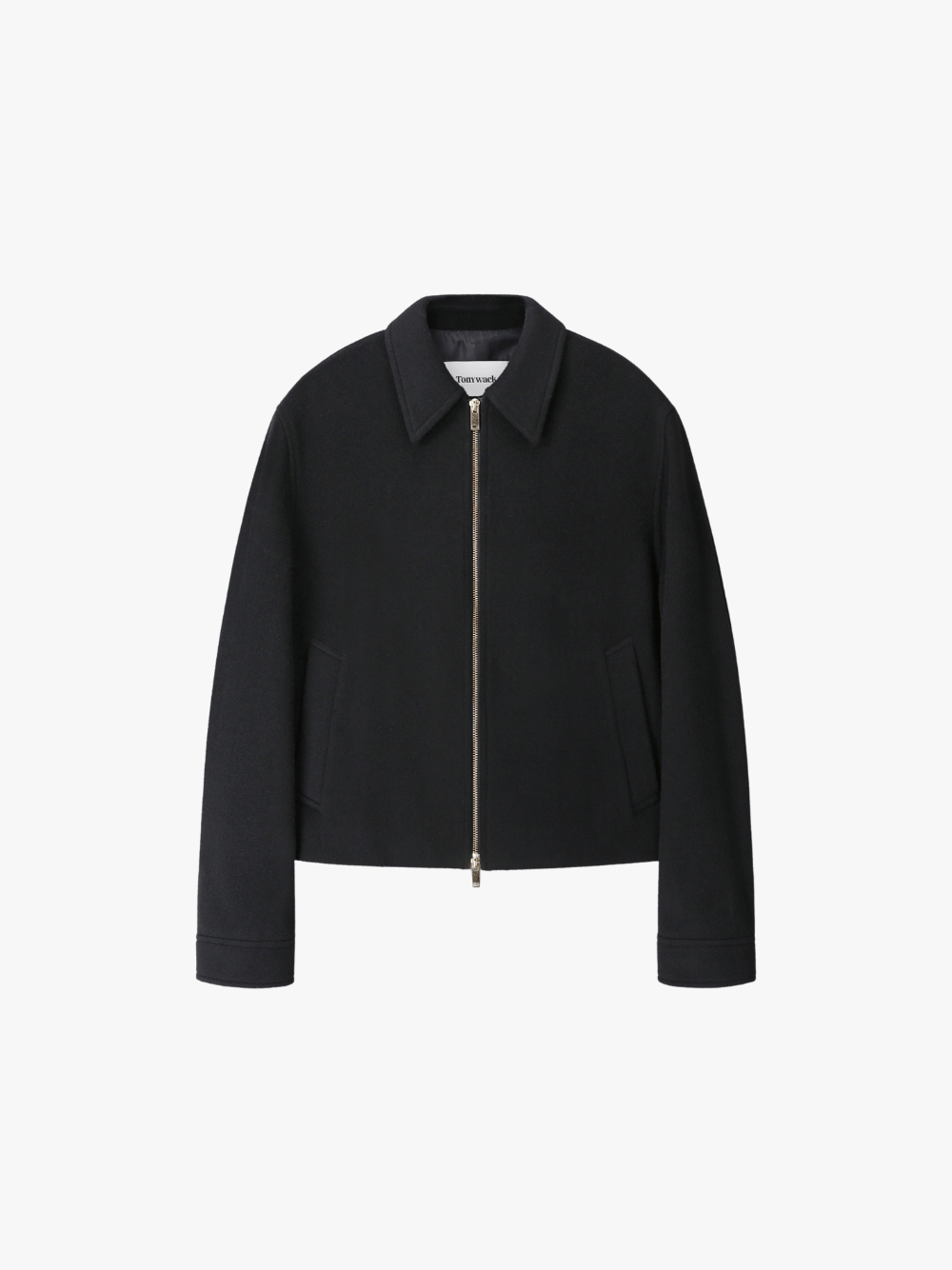 Tony Wack Wool Cashmere Zippered Jacket Black Men