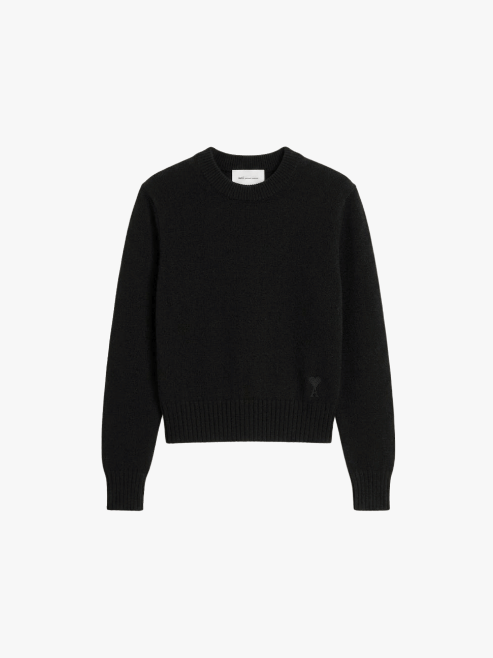 Ami Paris Pullover Rundhals Kashmir Schwarz Damen