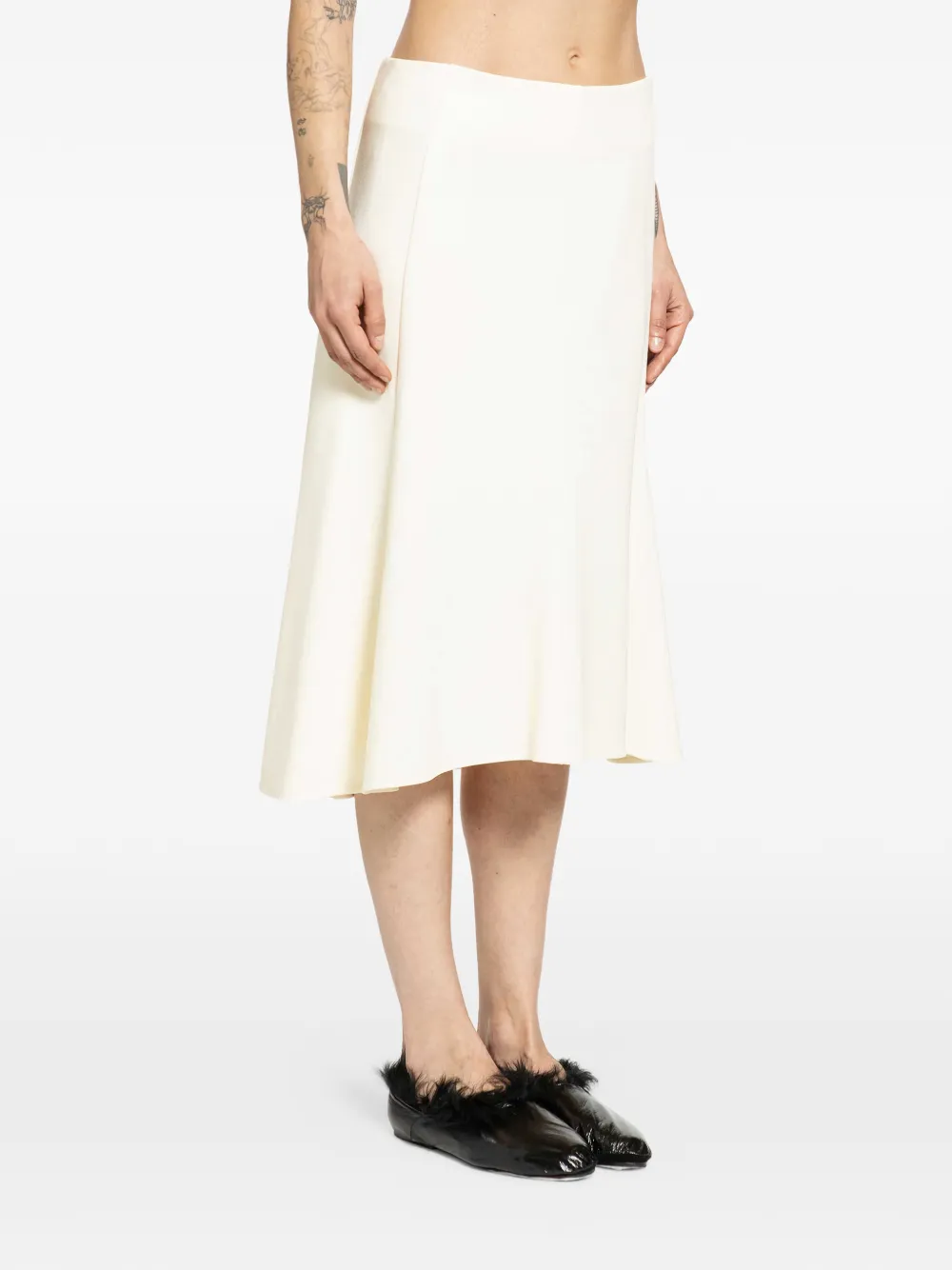 Jil Sander A-line midi skirt Light beige Women