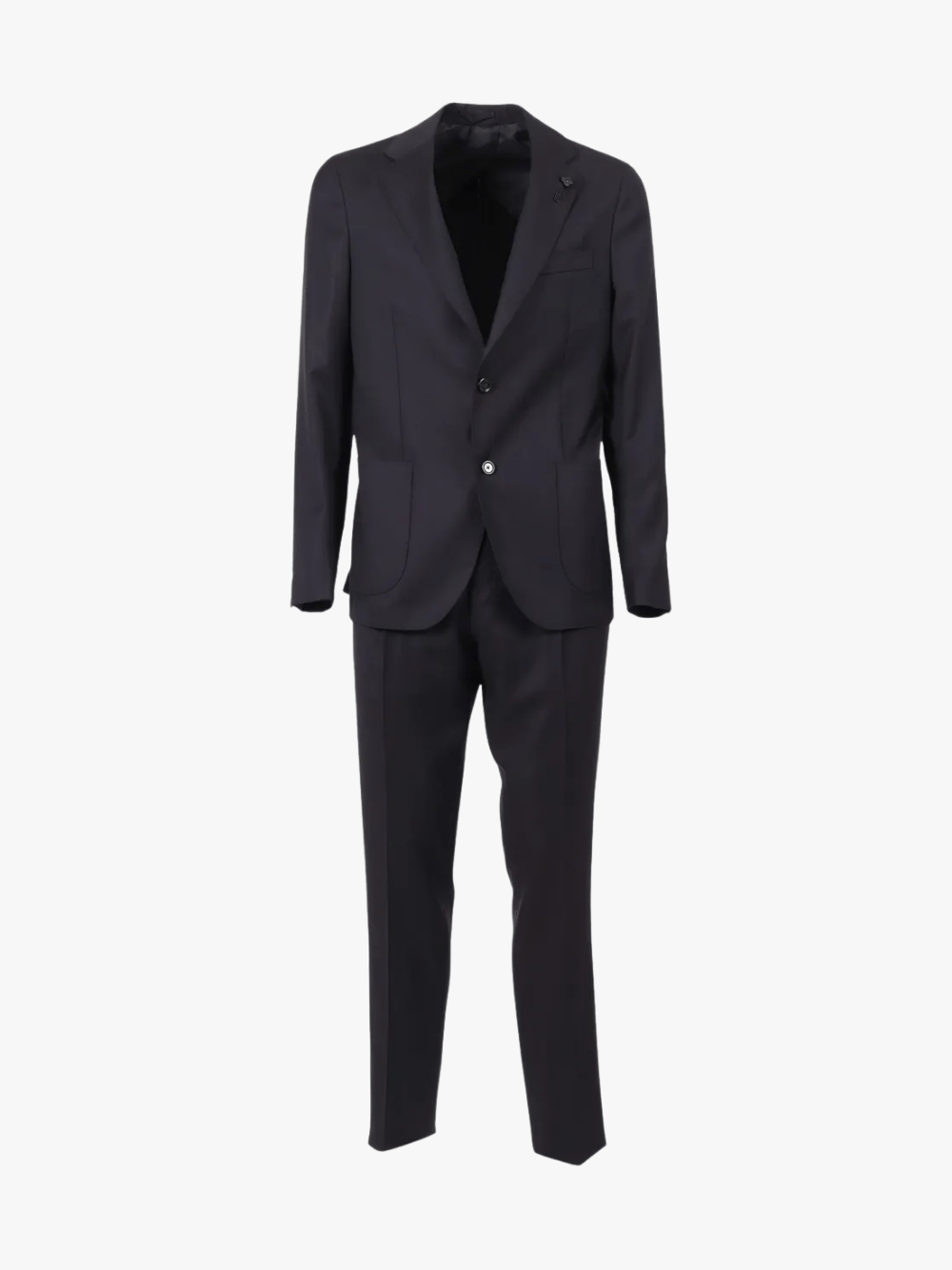 Lardini Single-Breasted Suit Dark Blue Mens