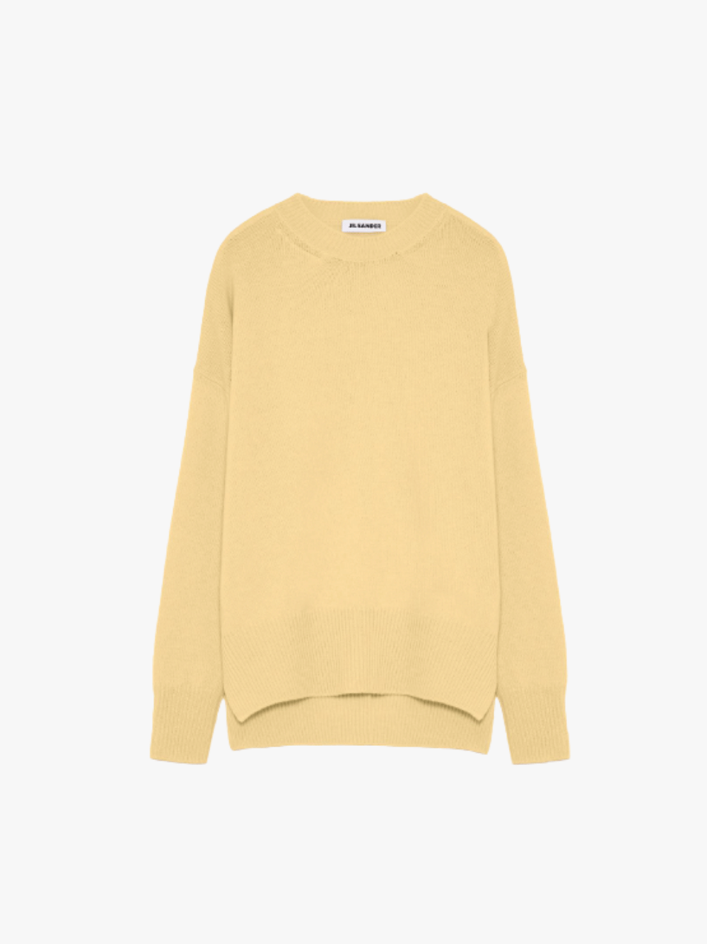 Jil Sander Strick Rundhals Pullover Gelb Damen