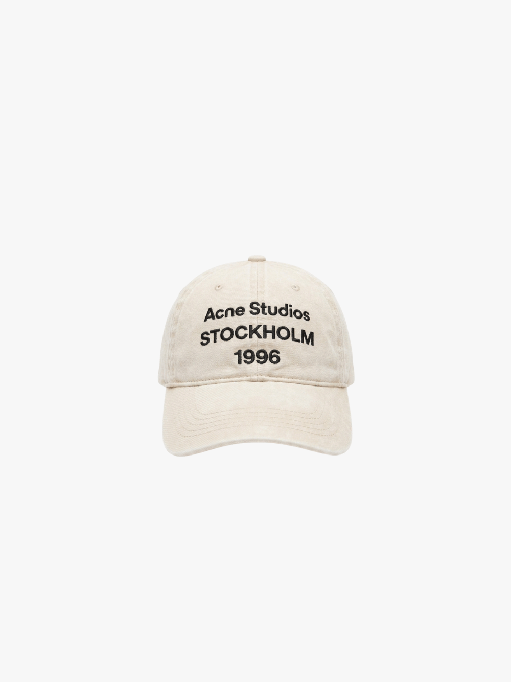 Acne Studios Washed Logo Baseball Cap Dusty White Men