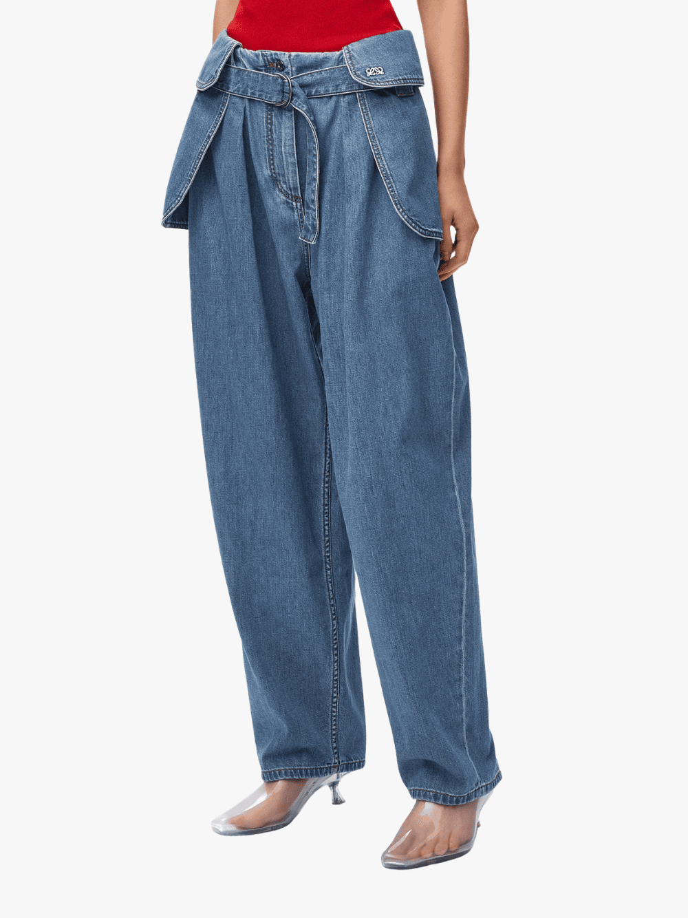 LOEWE Cargo Jeans Light Blue Womens