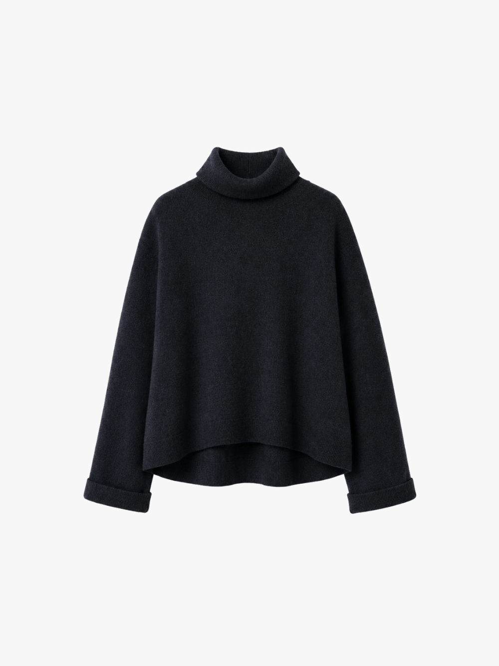 Dusan Iconic Turtleneck Cashmere Sweater 12GG, Navy